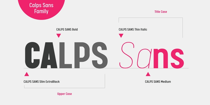 Przykład czcionki Calps Sans Extra Black Italic